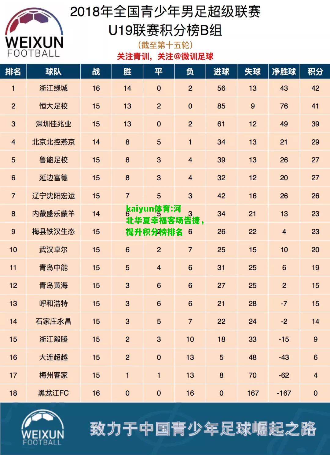 kaiyun体育:河北华夏幸福客场告捷，提升积分榜排名